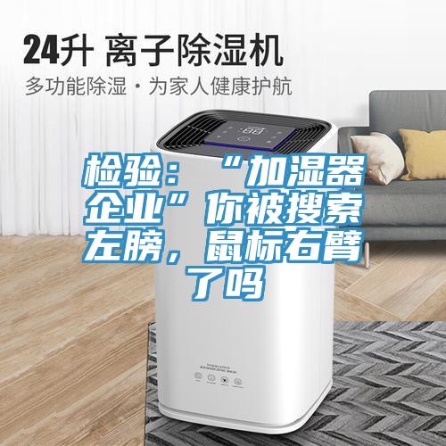 检验：“加湿器企业”你被搜索左膀，鼠标右臂了吗