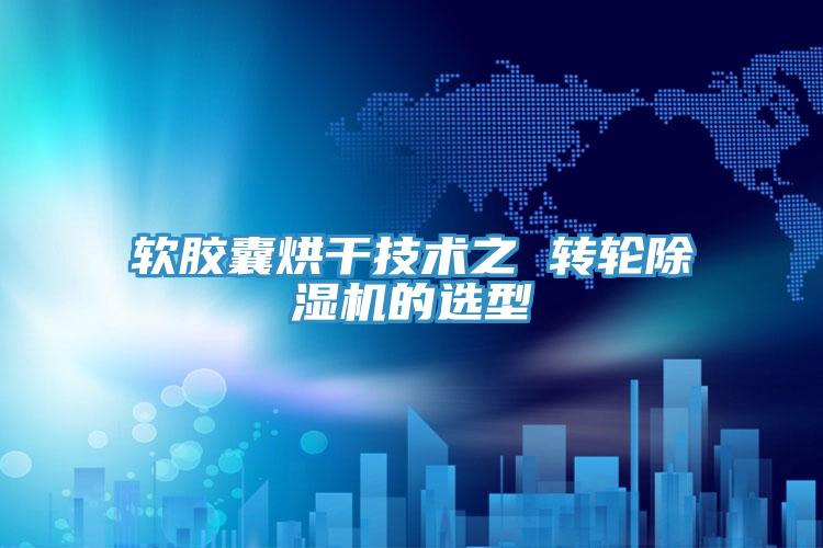 软胶囊烘干技术之 转轮MR.好色破解版的选型