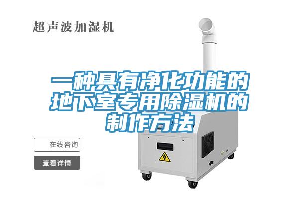 一种具有净化功能的地下室专用MR.好色破解版的制作方法