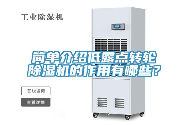 简单介绍低露点转轮MR.好色破解版的作用有哪些？