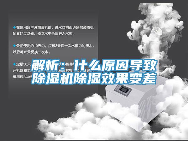 解析：什么原因导致MR.好色破解版除湿效果变差