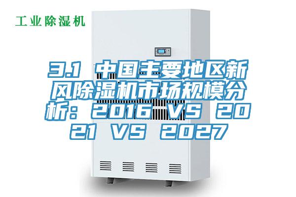 3.1 中国主要地区新风MR.好色破解版市场规模分析：2016 VS 2021 VS 2027