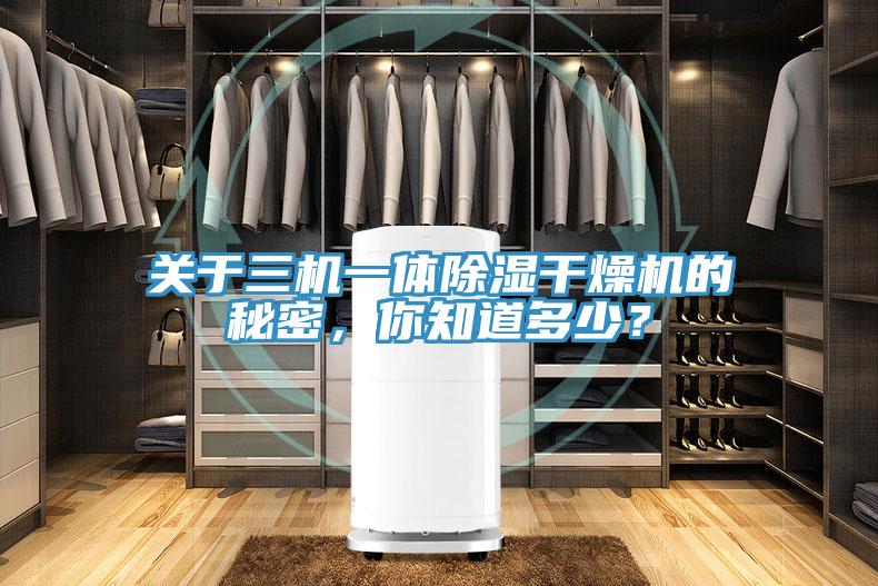 关于三机一体除湿干燥机的秘密，你知道多少？