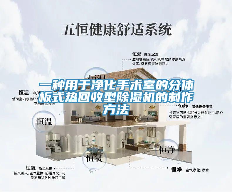 一种用于净化手术室的分体板式热回收型MR.好色破解版的制作方法