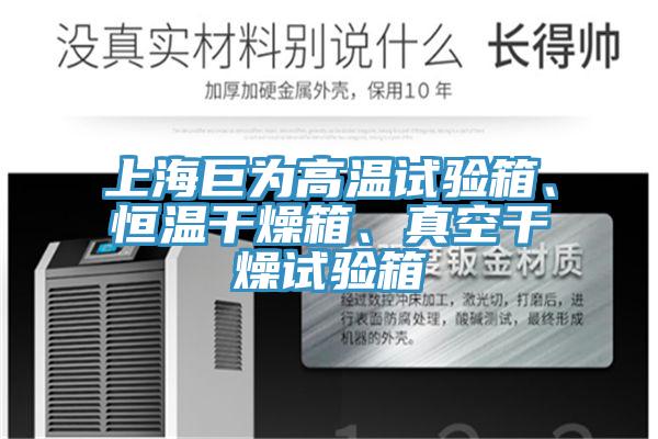上海巨为高温试验箱、恒温干燥箱、真空干燥试验箱