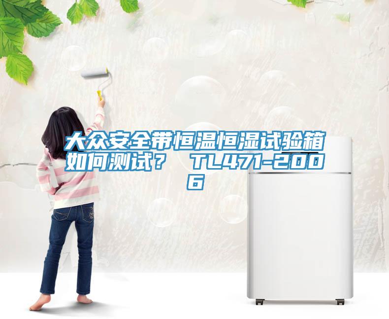 大众安全带恒温恒湿试验箱如何测试？ TL471-2006