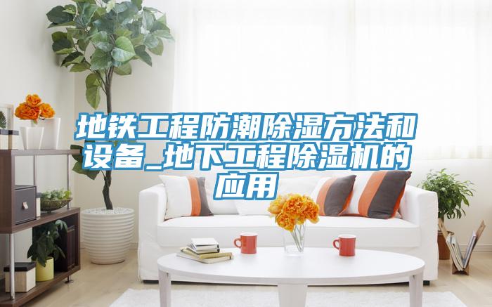 地铁工程防潮除湿方法和设备_地下工程MR.好色破解版的应用