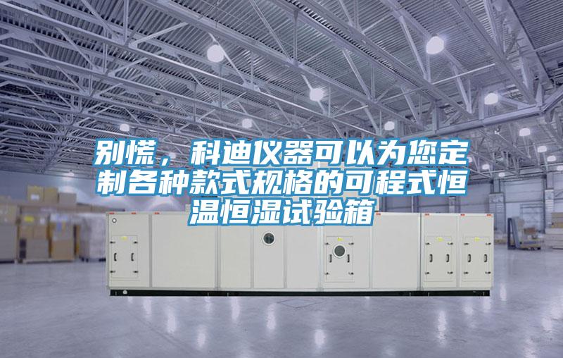 别慌，科迪仪器可以为您定制各种款式规格的可程式恒温恒湿试验箱