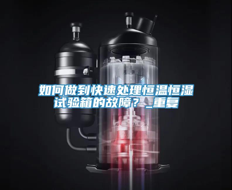 如何做到快速处理恒温恒湿试验箱的故障？_重复
