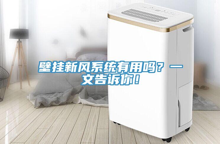 壁挂新风系统有用吗？一文告诉你！