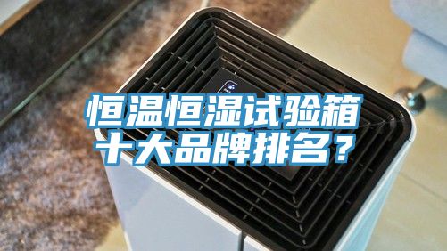 恒温恒湿试验箱十大品牌排名？