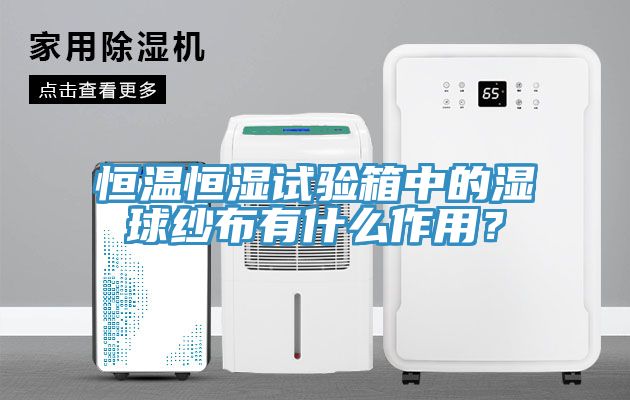 恒温恒湿试验箱中的湿球纱布有什么作用？