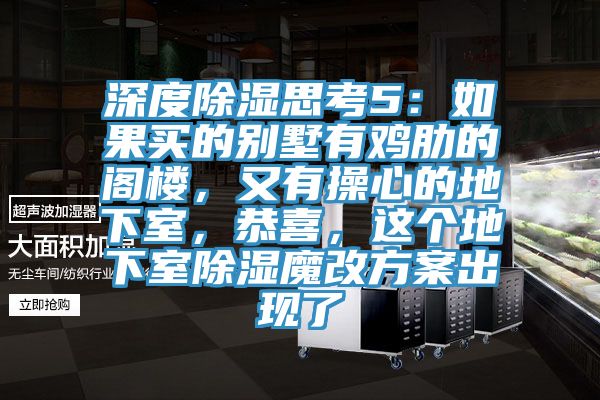 深度除湿思考5：如果买的别墅有鸡肋的阁楼，又有操心的地下室，恭喜，这个地下室除湿魔改方案出现了