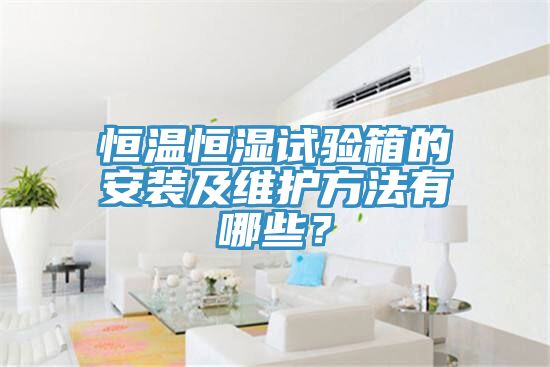 恒温恒湿试验箱的安装及维护方法有哪些？
