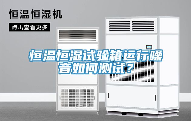恒温恒湿试验箱运行噪音如何测试？