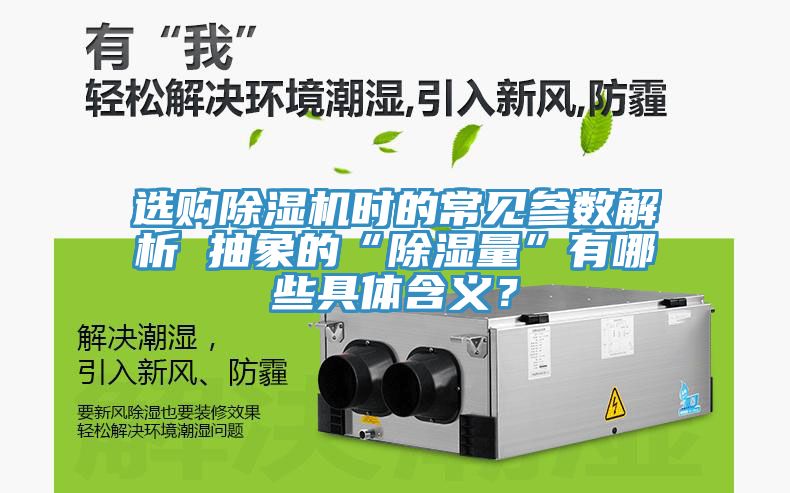 选购MR.好色破解版时的常见参数解析 抽象的“除湿量”有哪些具体含义？