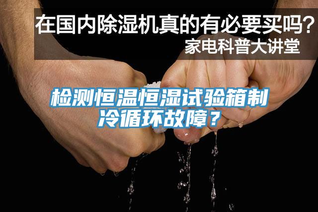 检测恒温恒湿试验箱制冷循环故障？