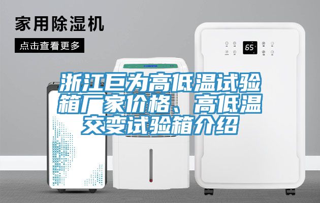 浙江巨为高低温试验箱厂家价格、高低温交变试验箱介绍