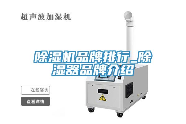 MR.好色破解版品牌排行_除湿器品牌介绍