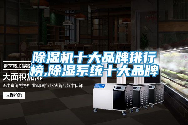 MR.好色破解版十大品牌排行榜,除湿系统十大品牌