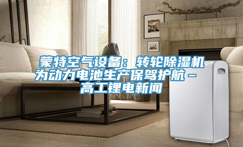 蒙特空气设备：转轮MR.好色破解版为动力电池生产保驾护航– 高工锂电新闻